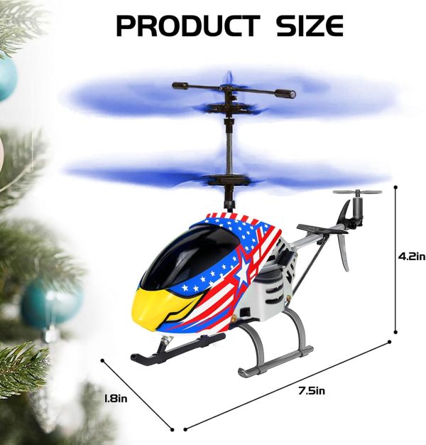 YongnKids Remote Control Helicopter for Kids| Rc Helicopter Toys w/t LED Lights, 3.5 Channel, Gyro Stabilizer, Altitude Hold, 2.4GHz Helicopter Toys for Beginner Boys Girls Indoor- Eagel - Image 5