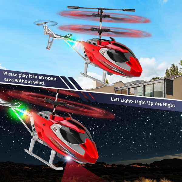 Remote Control Helicopter for Kids,Altitude Hold RC Helicopters with Gyro & LED Light,2.4GHz Radio Controlled Aircraft Indoor Toy with 3.5 Channel,High&Low Speed,Gift for Boys Adults Beginner - Image 5