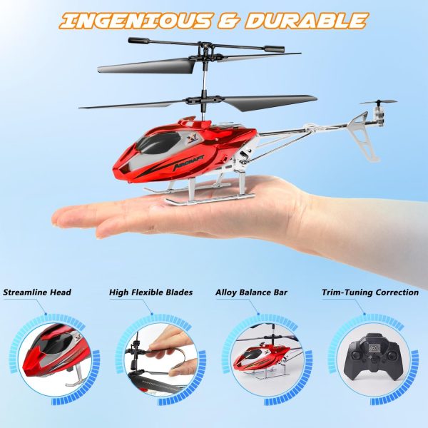 Remote Control Helicopter for Kids,Altitude Hold RC Helicopters with Gyro & LED Light,2.4GHz Radio Controlled Aircraft Indoor Toy with 3.5 Channel,High&Low Speed,Gift for Boys Adults Beginner - Image 8