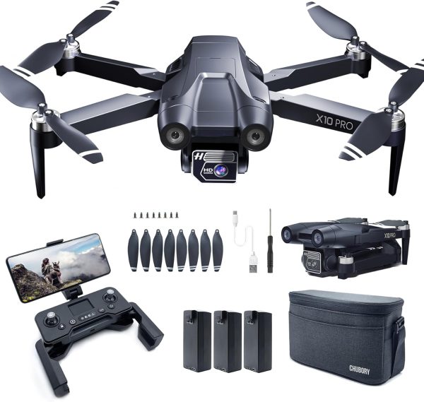 CHUBORY X10 PRO GPS Drone with Camera for Adults 4K UHD, 90 Min Long Flight Time,3280 FT Long Control Range, Auto Return, Follow Me, Brushless Motor, 5G FPV RC Quadcopter for Beginners( - Image 2