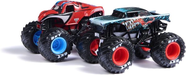 Monster Jam, Marvel Official Venom Vs. The Amazing Spider-Man Die-Cast Monster Trucks, 1:64 Scale, Kids Toys for Boys and Girls Ages 3 and up - Image 3