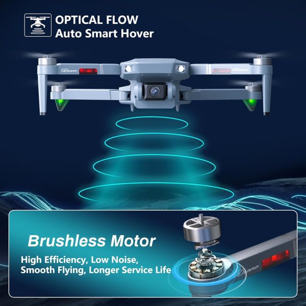 Brushless Motor Drone with Dual Camera Real 1080P WiFi RC Quadcopter Remote Control Airplanes Long Range FPV Plane Gift for Adults Kids Beginner, 2 Batteries 34 Mins Flight Time,Speed Adjustment,Waypoints,Gesture Selfie,Auto Hover - Image 7