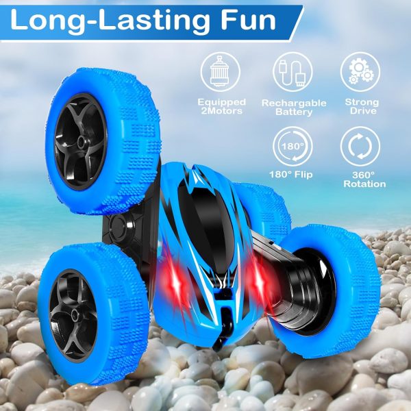 FREE TO FLY Remote Control Car Boys Toys: 360 Flip Rc Cars 2.4Ghz Double-Sided Rotating Stunt Car 6 7 8 9 10 11 12 Year Old Kids Girls Outdoor Indoor - Image 6