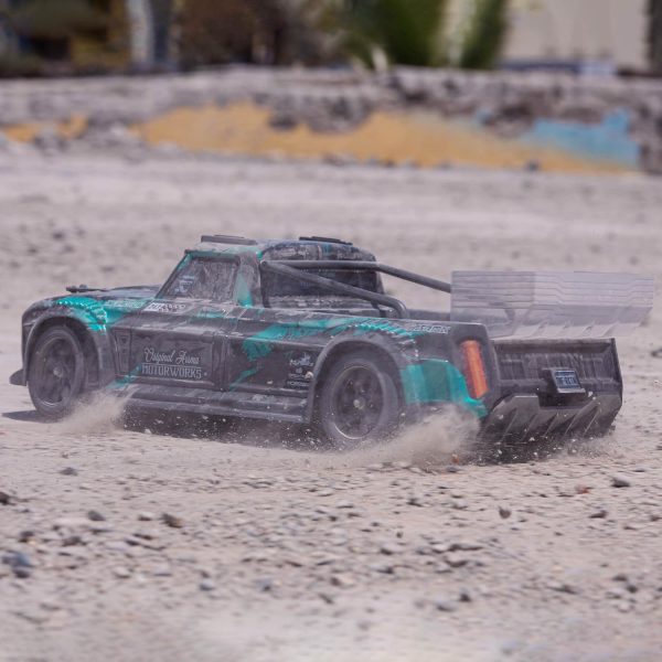 ARRMA RC Truck 1/8 Infraction 4X4 3S BLX 4WD All-Road Street Bash Resto-Mod Truck RTR (Batteries and Charger Not Included), Teal, ARA4315V3T2 - Image 4