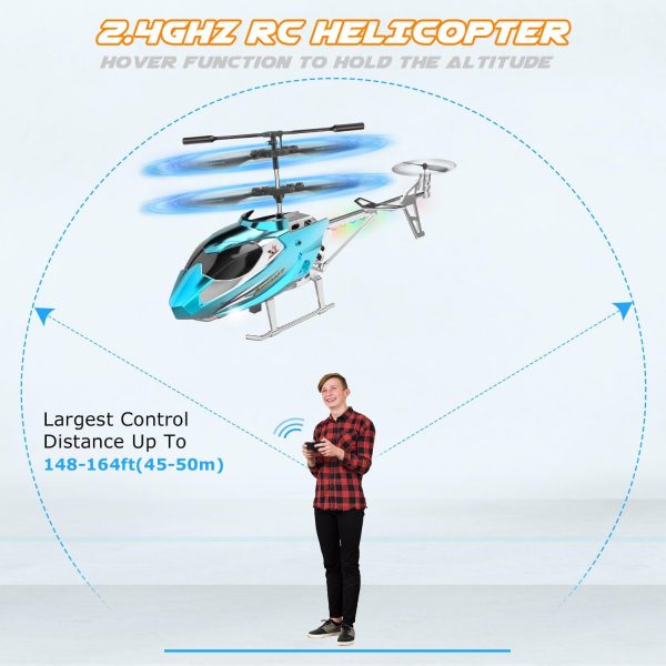 Remote Control Helicopter for Kids,Altitude Hold RC Helicopters with Gyro & LED Light,2.4GHz Radio Controlled Aircraft Indoor Toy with 3.5 Channel,High&Low Speed,Gift for Boys Adults Beginner - Image 7