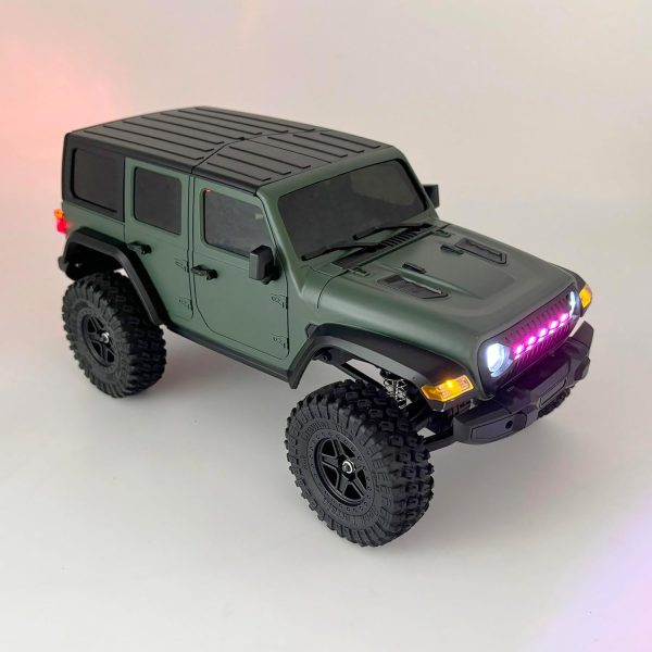 1/18 RC Crawler RC Jeep Remote Control Truck Off Road RC Rock Crawler 4x4 RTR All Terrain 370 Brushed Motor 2.4GHz Fully Proportional 3 Range Speed Upgrade Chassis Model Hobby Toy for Adult - Image 3