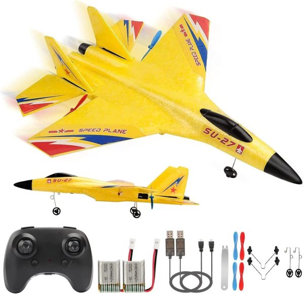 RC Plane Remote Control Glider Airplanes 2.4 GHZ 2 Channels, Easy to Fly RC Fighter, Remote Control Aircraft with Automatic Balance Gyro for Adult Kids Beginner - Image 2