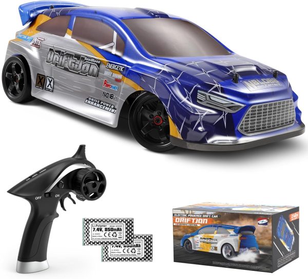 HAIBOXING 2197 RC Drift Cars 1/18 Scale High Speed Performance with Gyro, 2.4GHz Remote Control Cars 28 KM/H RTR for Kids and Adults, Electric Powered 4WD RC Rally Car with 2 Rechargeable Batteries - Image 2