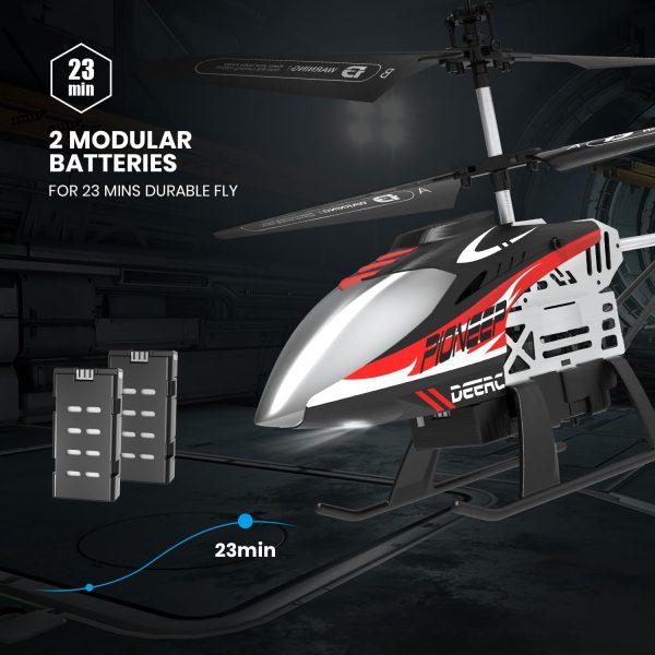 DEERC DE52 Remote Control Helicopter,Altitude Hold RC Helicopters with Storage Case Extra Shell,2.4GHz Aircraft Indoor Flying Toy with High&Low Speed Mode,2 Modular Battery for 24 Min Play Boys Girls - Image 3