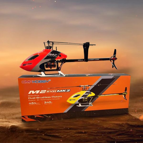 OMPHOBBY M2 EVO MK2 RC Helicopter for Adults Dual Brushless Motors Direct-Drive 6 Channel RC Helicopters Outdoor, Superior 3D Remote Control Plane Gifts Newly Upgraded Mini Drone PNP Yellow - Image 7