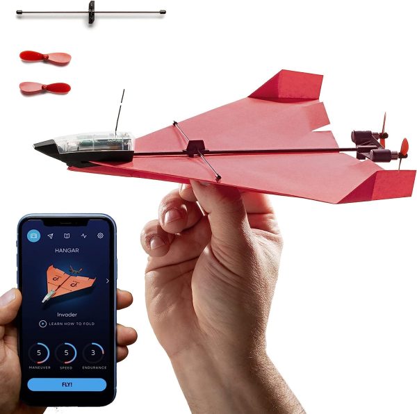 POWERUP 4.0 The Next-Generation Smartphone Controlled Paper Airplane Kit, RC Controlled. Easy to Fly with Autopilot & Gyro Stabilizer. for Hobbyists, Pilots, Tinkerers. - Image 2