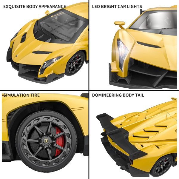 Officially Licensed RC Series, 1:24 Scale Electric Sport Racing Hobby Toy Car Lamborghini Model Vehicle for Boys Girls 3 4 5 6 7 8 9 Years Old Birthday Gifts - Image 4