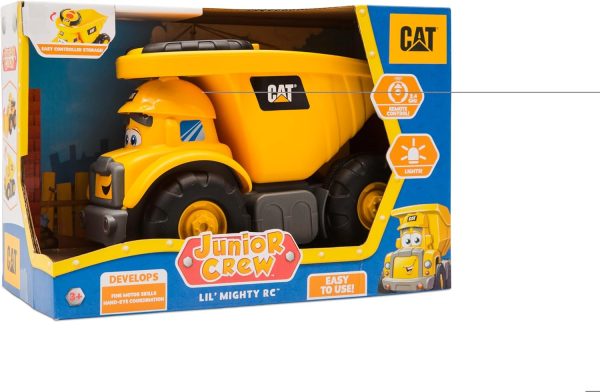 CAT Construction Toys, Junior Crew Lil' Movers Remote Control Truck, RC Car + Dump Truck, Working Headlights, with Child Friendly Controller - Image 4