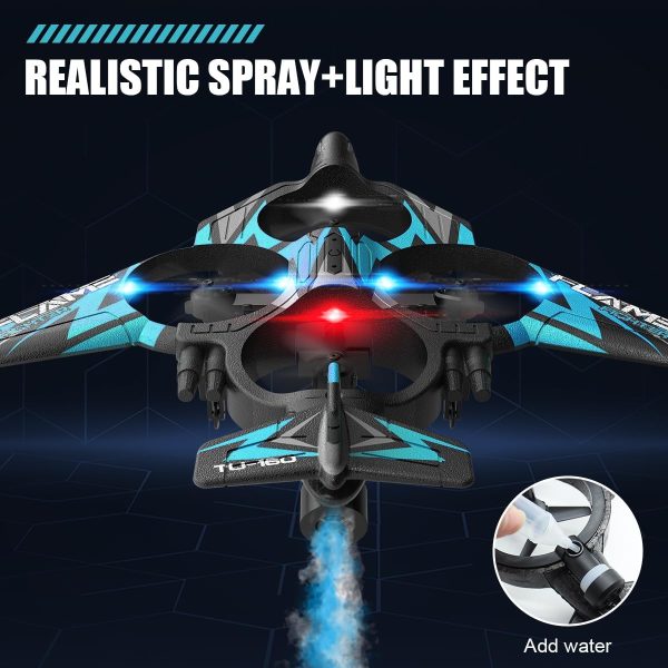 RC Plane 4 Channel, Remote Control Airplane Fighter with 3 Modes, Stunt Roll, Cool Light, Two Batteries, F-22 RC Plane Ready to Fly, Great Jet Aircraft Gift Toy for Boys Kids Adult Beginner - Image 5