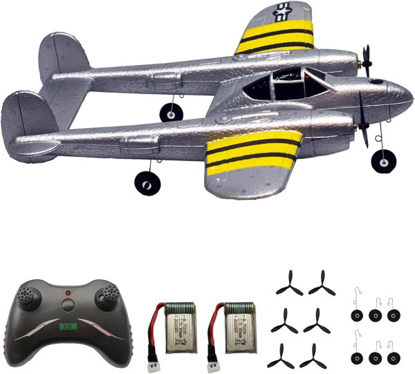 RC Plane Remote Control Airplane RTF 2.4GHz 2CH Radio Control P38 Lighting Aircraft for Beginner - Image 2