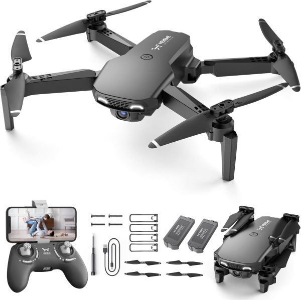 Drones for Kids with Camera - Remote Control Helicopter Toys Gifts for Boys Girls, 1080P HD FPV Mini Drone for Adults, RC Quadcopter with One Key Start/Land, Altitude Hold, Gesture Selfie, 2 Batteries - Image 2