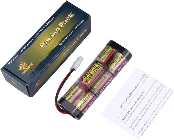 melasta 8.4V 4200mAh 7-Cell Hump NiMH Battery Compatible with Tamiya Connector RC Racing Cars - Image 7