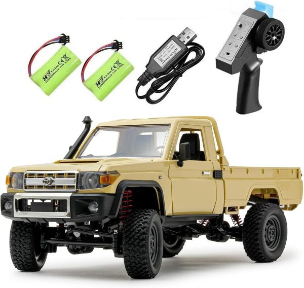 RC Crawler Remote Control Rock Crawler RC Truck 4x4 1/12 Scale Toyota Land Cruiser Off Road Pickup Proportional Steering 2 Speed RTR All Terrain 280 Motor 2 Batteries Hobby Car Adult MN82 - Image 2