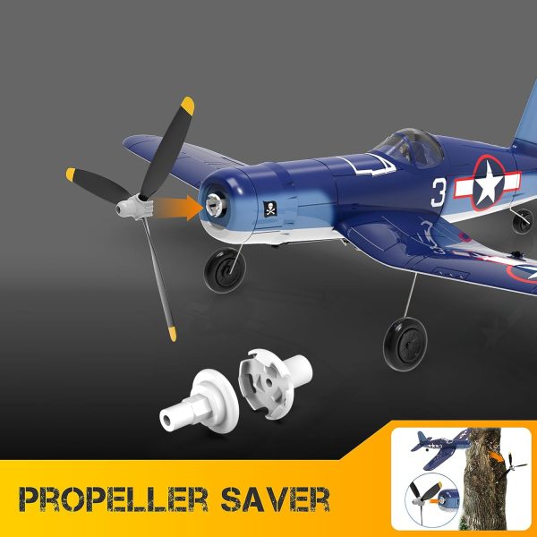 VOLANTEXRC Remote Control Aircraft,4-CH RC Plane,Ready to Fly F4U Corsair,Corsair RC Plane for Adult with X-Pilot Stabilization System, One Key Aerobatic, 2.4GHZ 6-AXIS Gyro - Image 5