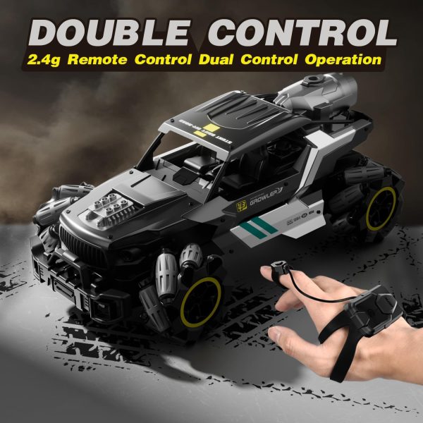 4DRC Y3 Remote Control Cars,2.4Ghz All Terrain Remote Control Truck,Spray Off Road Monster Truck,Metal Shell 4WD LED Headlight Rock Crawler,20KM/H Monster Truck Toys - Image 7