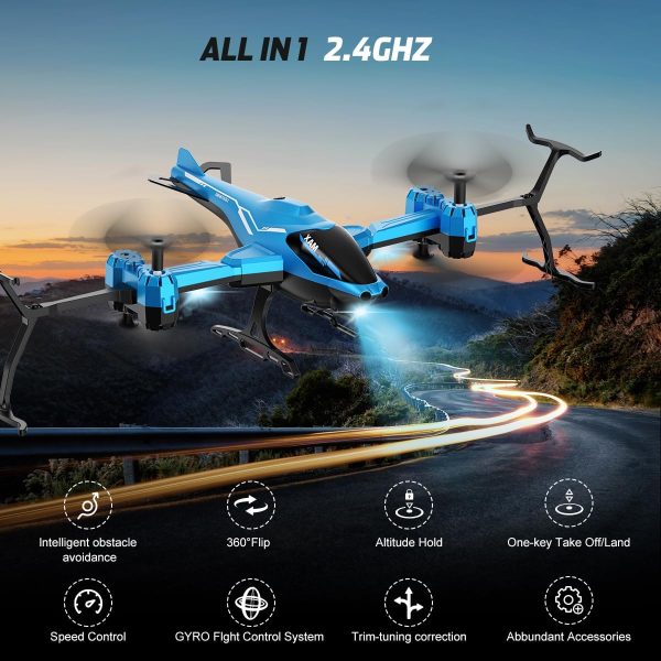 VATOS RC Helicopter 2.4G, All in 1 Remote Control Helicopter Super Function 360° Flip, Obstacle Avoidance, Altitude Hold, One Key take Off/Landing, RC Plane Toy Gifts for Kids Adults - Image 7