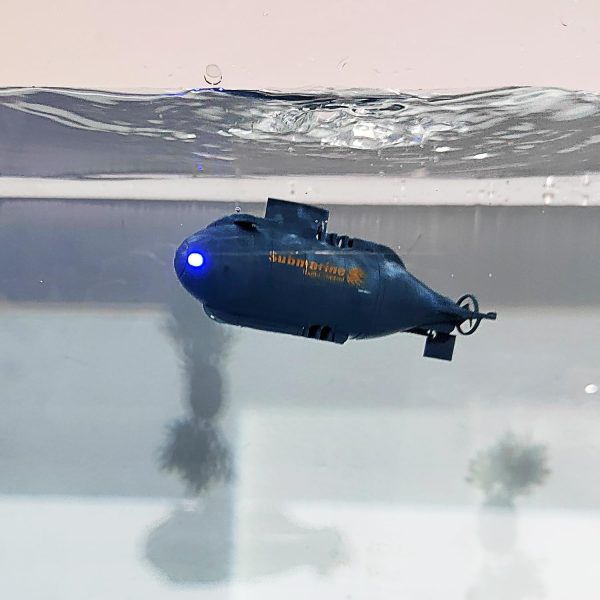 Tipmant Mini RC Nuclear Submarine Toy Remote Control Boat Electric Dive Fish Water Tank Kids Gifts (Blue) - Image 5