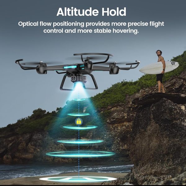 Drone with Camera for Kids 1080P HD FPV Drones, WeFone RC Quadcopter for Adults Beginners with Altitude Hold, 360 Flips, Headless Mode, One Key Start, Waypoint Fly, 2 Batteries - Image 7