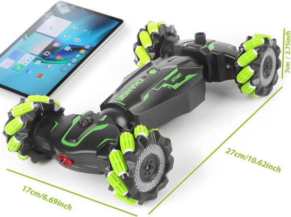 Remote Control Car RC Toys: - RC Drift Car Rechargeable Toy Cars with Light Music Gesture Sensing RC Stunt Car Transformer 360° Rotating Hand Controlled RC Car Christmas Birthday Gift for Boys 4-7 - Image 6