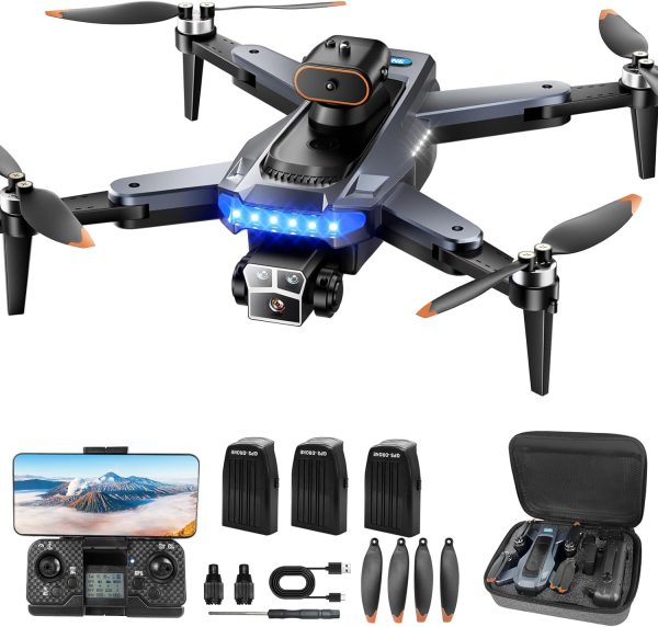 GPS Drones with 4K Camera for Adults Under 249g, P17 Drone with Brushless Motor 5G Transmission, 3 Batteries, Follow Me, Smart Return Home, Foldable FPV Drone for Long Distance - Image 2