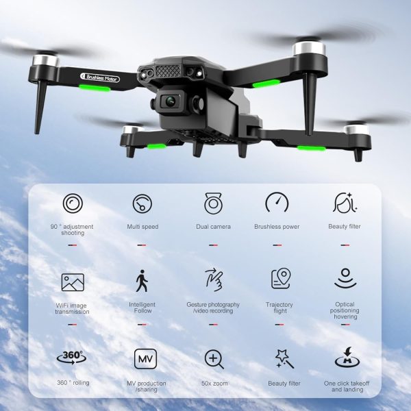 Drones with Camera for Adults 4k Camera Brushless Motor 35+min One Key Start Wifi Drone Toys for Beginner kids Adults Gifts for Boys and Girls - Image 3