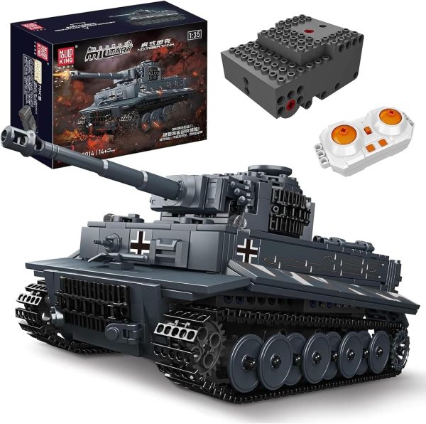 Mould King MOC Tiger Tank Building Blocks Set, Remote APP Control Military Vehicle Construction Block Kits, Adult Collectible Model Tanks Sets, Boy Toys for Birthday Gifts(800 Pieces) - Image 2