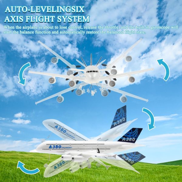 Fistone Remote Control Airplane, RC Plane Ready to Fly, 2.4G 3 Channel RC Aircraft Builted in 6-Axis Gyro, Durable EPP Foam RC Plane, Easy to Fly RC Fighter for Beginner Kids Adults - Image 4