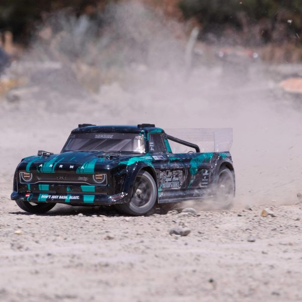 ARRMA RC Truck 1/8 Infraction 4X4 3S BLX 4WD All-Road Street Bash Resto-Mod Truck RTR (Batteries and Charger Not Included), Teal, ARA4315V3T2 - Image 8