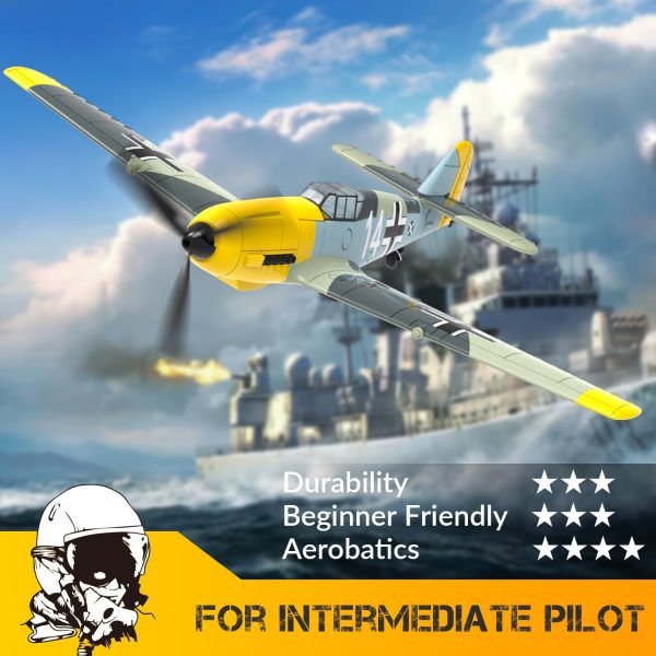 4 Channel RC Plane - Ready to Fly BF-109 RC Airplane, Easy Control for Beginners & Adults,Remote Control Airplane with Xpilot Stabilization System & One Key Aerobatic,Best Gift for Kids - Image 9