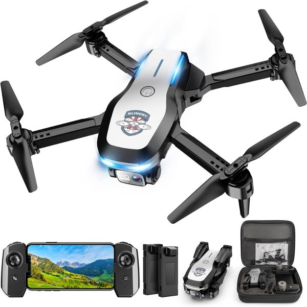 Drone with Camera 1080P FPV Foldable Drone for Beginners, Mini Drone with Altitude Hold, One Key Take Off/Land, Trajectory Flight, 3D Flip, 3 Speeds, Gravity Control,Toys for Boys Girls - Image 2