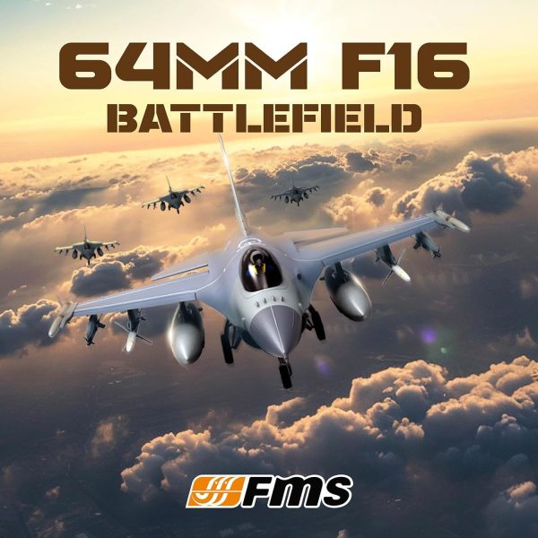 Fms Rc Planes for Adults EDF Jet Remote Control Airplane Fighting Falcon 64mm F16 Battlefield Gray 6 Channel Hobby Rc Airplanes PNP (No Radio, Battery, Charger) - Image 8