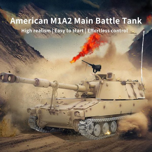 RC Tank That Shoots for Adults, 1/16 2.4G Remote Control M109A2 Grenade Tank Simulation Military Vehicle Model with Sound and Light Effects (Metal Upgrade Version M2109) - Image 5