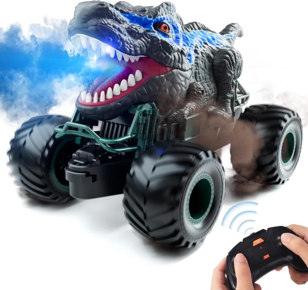 Bennol 2.4GHz Dinosaur Remote Control Car Toys for Kids Boys 4-7 5-7 8-12, RC Dinosaur Car Toys with Light, Sound, Spray, Indoor Outdoor Toys Gifts for 3 4 5 6 Year Old Boys, RC Car Toys for Boys - Image 2