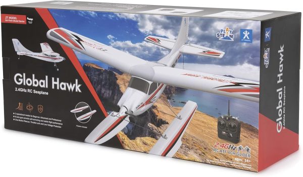 Global Hawk 2.4 GHz 1.2m RC Seaplane Smart Trainer Airplane- 4 Channel Remote RTF- Lithium Battery and Optional Floats Included - Image 7