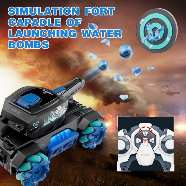 4DRC Y1 RC Truck Drift Gesture Car,Rc Crawler Scale Water Bullet Shooting,All Terrain 4WD Battle Stunt Car with 360°Rotating, Lights Music for Birthday Gifts Kids Age 7 8 9 10 11 yr - Image 5