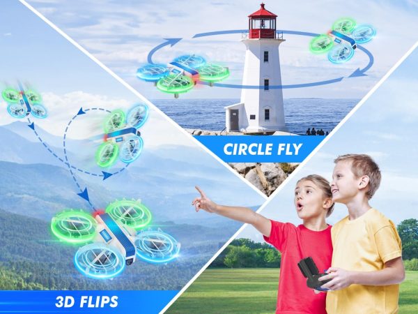 Drone with Camera 1080P HD FPV for Kids and Adults,Hobby RC Quadccopter for Beginners with Bright LED Light,Propeller Full Protect,2PCS Batteries,Kids Toy Easy to Play,M1S Drone - Image 7