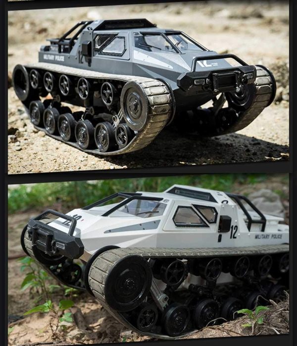 Remote Control Crawler, 1:12 Scale Off-Road Tank, 2.4Ghz Radio RC Car, 4WD High Speed All Terrain RC Truck for Kids & Adult(Black) - Image 8