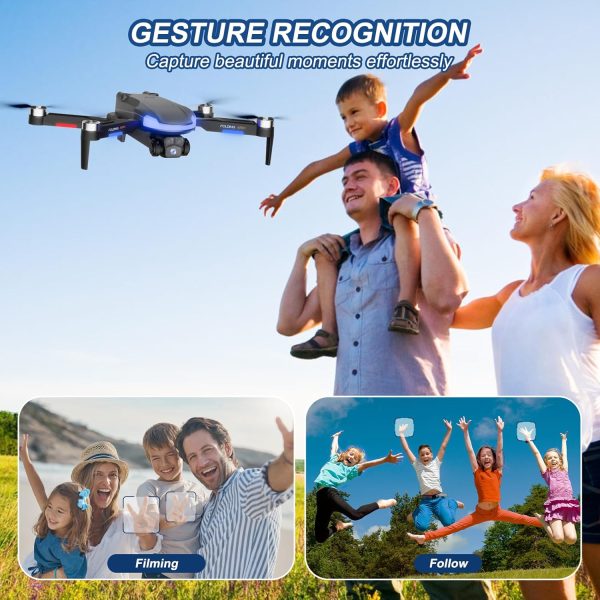 Drone with Camera for Kids, 1080P HD FPV Foldable Drones for Beginners, Brushless Motor Drone with Carrying Case, Long Flight Time, One Key Take Off/Land, Altitude Hold, 360° Flip, Obstacle Avoidance - Image 5