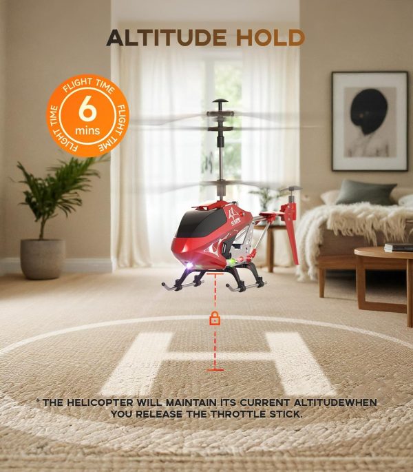 S107H-E RC Helicopter with Altitude Hold, 3.5 Channel, Gyro Stabilizer - For Kids and Beginners - Image 6