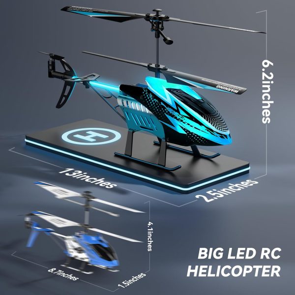 RC Helicopters Big Remote Control Helicopter for Kids Adults with 7+1 LED Light Modes, 30Mins Flight, Upgraded Altitude Hold,3.5 Channel, Easy Remote Helicopter Toys for Beginners Boys Girls - Image 8