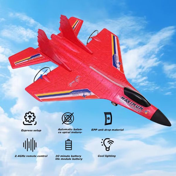 Generic RC Airplane with (Red Blue Yellow) Color, Remote Controlled Flying Toy - Image 6