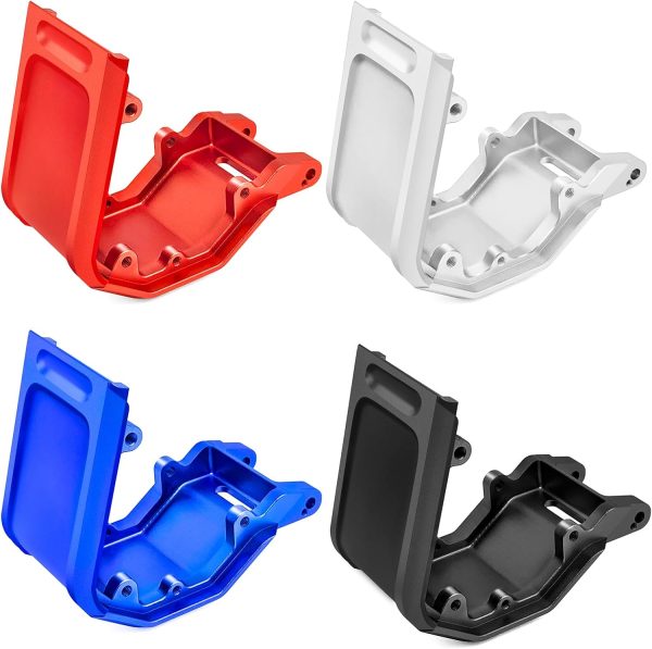 RCHUBAM Aluminum Center Skid Plate Servo Cover Guard Armor Protection Skid Plate for LOSI 1/4 Promoto-MX Motorcycle Upgrade Parts (Red) - Image 3