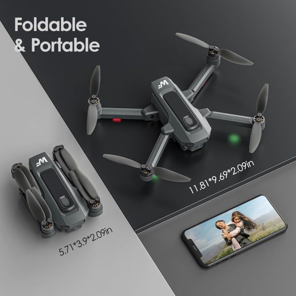 Drone with Camera for Kids 1080P FPV Drones for Beginners with 5G Transmission, WeFone WF20 Foldable RC Quadcopter Small Dron Toys, Brushless Motor, Altitude Hold, 3D Flips, 2 Batteries - Image 10