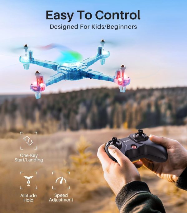 SYMA Mini Drone for Kids 8-12, RC Helicopter with Detachable Arms Altitude Hold and Headless Mode, Quadcopter with 7-Color Light, 2 Batteries and Remote Control, Easy to fly Gifts Toys for Boys Girls - Image 5