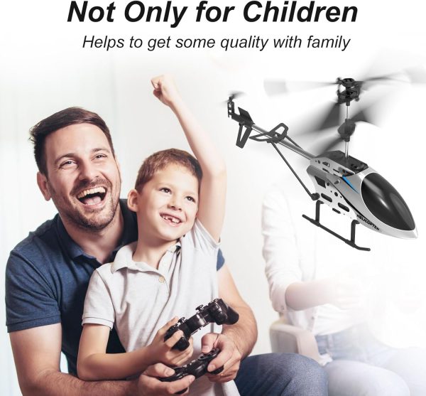 FUNSNAP RC Helicopter, 3.5 CH Altitude Hold Mini Remote Control Helicopters for Beginners, LED Light One Key Take Off/Landing - Image 6